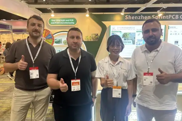 SprintPCB team posing with international customers at the Global Sources Fall Show 2026